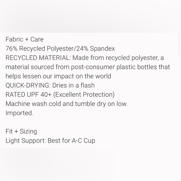 NWT Athleta Scoop Black Bikini Top Size Small A-C - Picture 6 of 6